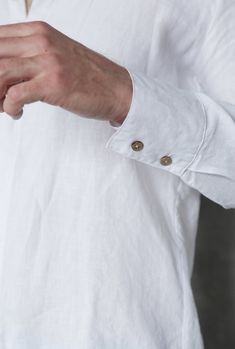 Elegant and comfy linen shirt. White linen shirt by Black Ficus. . . #menslinenshirt #summerhirt #weddingshirt #greenshirt #greenlinenshirt #giftclothesforhim #dresslinenshirt #dressshirt #ecofriendlybrand #ethicalclothes #ethicalfashion Mens Linen Shirts Summer, Band Collar Shirt, Green Linen Shirt, Stylish Shirts Men, Banded Collar Shirts, Wedding Shirt, Mens Dress Shirts, Shirt Dress Summer, White Linen Shirt