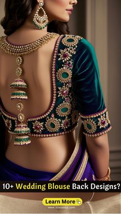 Steal the show with a stunning bridal blouse back! Discover breathtaking designs that elevate your wedding look. From intricate embroidery to bold cutouts, find the perfect back style to complement your lehenga. #bridalblouse #backdesign #weddingfashion #BlouseBacklehenga #BlouseBackfashion #indianwear #BlouseBackstyle #BlouseBackembroidery #BlouseBackdesigner Heeramandi Costumes, Wedding Blouse Back Designs, Unique Blouse Back Designs, Bluse Latest Design, Sharara Blouse, Blouse Back Designs, Lace Blouse Design