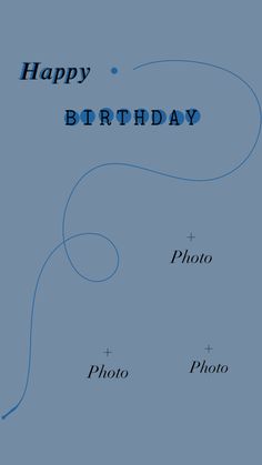 a blue birthday card with the words happy birthday