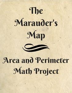 the maraader's map area and perimeter math project is shown in black