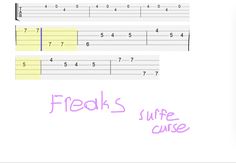 Freaks Guitar Chords, Minecraft Ukulele Tab, Freaks Ukulele, Freaks Tabs Guitar, Uke Tabs Songs, Ukulele Tabs Fingerpicking Easy, Uke Tabs Fingerpicking, Bass Tabs Songs