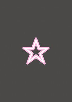 a pink star on a black background