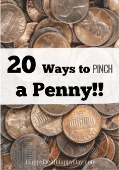 penns with the words 20 ways to pinch a penny on top and below it