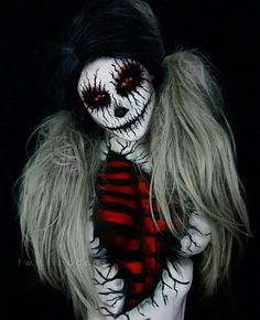 Make Up Diy, Halloweenský Makeup, Halloween Make-up Looks, Creepy Makeup, Horror Make-up, Creepy Halloween Makeup, Creepypasta Funny, Cool Halloween Makeup, Halloween Eye Makeup