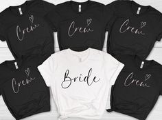 This bachelorette shirt is cozy and stylish crewneck it is a must-have for your party. Bachelorette Party Shirts, Bride's Team T-Shirt, Team Bride Squad Tribe Bachelorette Party TShirt, Bridesmaid Proposal Gifts, Wedding, Disco bachelorette *Sleeves on pictures is rolled up for style example, they are not stitched! They can easily be rolled or relaxed in the way you like. ♥PRODUCTION TIME: 1-5 days (usually 2-3 days) ♥SHIPPING TIME: 2-5 days (usually 3 days) ♥PRODUCT DESCRIPTION: Bella Canvas Un Bachelorette Party Tshirt, Bridesmaid Squad, Custom Bachelorette Shirts, Bachelorette Party Tshirts, Bride Team, Team Bride Shirts, Bachelorette Tshirts, Bachelorette Shirt, Wedding Party Shirts