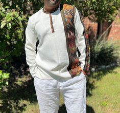 Beautiful Wollo Design Traditional Men Top  Model Size: US Large  Fit: Form-Fitting * Please leave your sizing detail when placing an order for custom sizing Casual White Top With Relaxed Fit, Traditional Fit Long Sleeve Summer Shirt, Traditional Fit Long Sleeve Cotton Top, Traditional Fit Cotton Long Sleeve Tops, Men Shirt, Dallas Tx, Top Model, Ethiopia, Custom Sizing