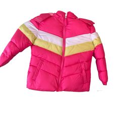 Pink Platinum Girls Fleece Lined Hooded Puffer Coat Pink 4 Water Resistant Outer Shell Wind Protection Warm Winter Fleece Lining Synthetic Insulation For Added Protection Elastic In The Wrist Pockets On The Front Pit To Pit 15 1/2” Shoulder To Hem 18” Sleeve Length 15” 100% Polyester New To Poshmark? Use My Code Hollyhobby669 To Receive $10 Off Your First Purchase . Fast Shipper Orders Placed By 1:30 Est Monday-Friday Non Holidays Shipped Same Day Rr Pink Puffer Jacket With Detachable Hood For Cold Weather, Pink Outerwear With Adjustable Hood For Cold Weather, Sporty Pink Outerwear With Detachable Hood, Pink Hooded Winter Jacket For Outdoor Activities, Pink Winter Puffer Jacket With Pockets, Pink Hooded Jacket With Adjustable Hood For Cold Weather, Pink Puffer Jacket With Pockets For Winter, Trendy Pink Hooded Puffer Jacket, Pink Outerwear With Double-lined Hood For Cold Weather