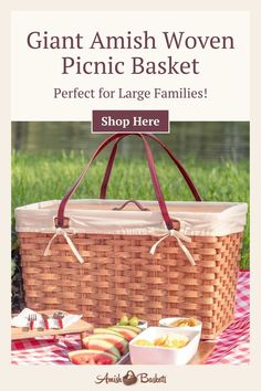 a picnic basket sitting on top of a table