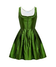 Electra Dress in Green | Over The Moon Unique Wardrobe, Stage Costume, Rich Green, Historical Costume, Silk Organza, Green Silk, Fashion Fabric, Looks Vintage, Dress Codes