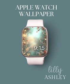 the apple watch wallpaper is on display in front of an advertisement for it's new