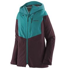 evo.com | Patagonia Shell Jackets > Stay ahead of the storm and embrace backcountry adventures with the Patagonia Snowdrifter Jacket - a sleek and durable masterpiece. This jacket boasts 3-layer H2No® Performance Standard protection, ensuring you stay dry while pushing your limits in the powder. Plus, its stretchy 100% recycled polyester fabric means you can move freely and comfortably, making it the ultimate choice for those who live and breathe the snow-covered slopes. Regular Fit Neither slim Patagonia Outfit, Downhill Skiing, Patagonia Women, Recycled Polyester Fabric, Snow Sports, Medium Purple, Patagonia Jacket, Snowboard Jacket, Snow Jacket