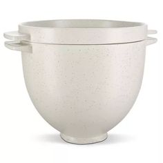 a large white bowl with two handles