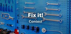 there is a sign that says fix it contest contest