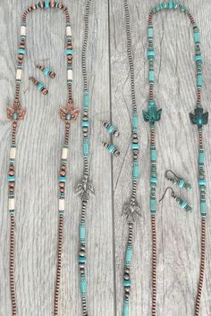 This handcrafted 36" Western Navajo Pearl Turquoise necklace features semi-precious stones and an adjustable length for a perfect fit. Make a statement with this cowgirl-inspired piece, perfect for adding a touch of the Southwest to your cowgirl or rodeo outfit. A must-have for any Western jewelry collection. Western Jewelry Aesthetic, Western Jewelry Diy, Diy Western Jewelry, Western Jewelry Necklace, Rodeo Outfit, Diy Leather Earrings, Cowgirl Jewelry, Copper Pearl, Friendship Jewelry