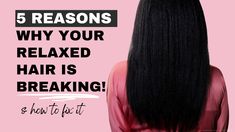 5 Reasons Why YOUR Relaxed Hair Is Breaking! And How To Fix It | Healthy Hair Care - Hairlicious Inc. Relaxed Hair Regimen, Healthy Relaxed Hair, Fine Thick Hair, Breaking Hair, Healthy Hair Care, Hair Regimen, Hair Shedding, Healthy Hair Journey