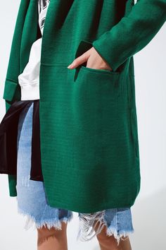 Introducing our Oversized Collar Maxi Cardigan in Gorgeous Green – a cozy and versatile addition to your wardrobe, perfect for staying warm both indoors and outdoors.   Key Features:     Material:  Crafted from a blend of 45% Viscose, 35% Polyamide, and 20% Polyester, this cardigan offers a soft and comfortable knit.   Oversized Design:  This cardigan is intentionally oversized for a relaxed and trendy look, making it perfect for daily wear.   Full Length:  With a full-length design, it's suitab Collar Shawl, Maxi Cardigan, Oversized Collar, Soft Cardigan, Green A, Green Cardigan, Cozy Knits, Hat Hairstyles, Soft Knits