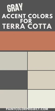 gray accent colors for terra cota