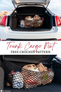 trunk cargo net in the back of a car