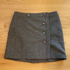 Nwt. 32" Waist, 16" Long, Fully Lined, Button Detail Closure. Super Cute With Tights & Boots. Smoke -Free Home, No Modeling Or Trades. Bin Sk2 Tights Boots, Tights And Boots, Wrap Skirt, Button Detail, Ann Taylor, Womens Skirt, Tights, Loft, Super Cute