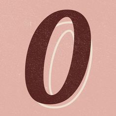 the letter o is shown on a pink background