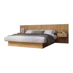 Naturel Mélamine thermofusionnée Texture de bois embossé Tête de lit, panneaux et tables de chevet Pour matelas de format double - matelas non inclus Design épuré et actuel Fait au Québec Le superbe mobilier pour chambre à coucher de la collection Zen Alfa est un must à découvrir. Conçu avec un souci du détail, ce lit plateforme format double présente une couleur bois naturel et une texture de bois embossé, alliant esthétique moderne et épurée. Il est muni d'une tête de lit et panneaux latéraux Full Size Platform Bed, Queen Size Platform Bed, Full Size Mattress, Bedroom Renovation, Queen Mattress Size, Full Size Bed, Full Bed, Queen Size Bedding, Wall Unit