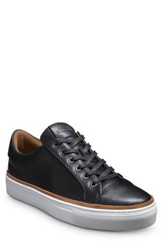 Minimal styling gives work-to-weekend versatility to this elevated sneaker designed for all-day comfort and great durability. Round toe Lace-up style Leather upper, rubber sole Imported Leather Sneakers Men, Allen Edmonds, Designer Sneakers, Up Styles, Mens Shoes Sneakers, Minimal Fashion, Leather Sneakers, Shoes Sneakers, Leather Upper