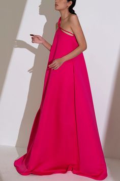 Women's Hong Di Flared Side Pocket Duchess Satin Floor Length Dress UK4/UK8/UK10/UK12/UK16 Hot Pink MEAN BLVD Spring Gala A-line Maxi Dress, Elegant Pink Asymmetrical Maxi Dress, Gala Floor-length Maxi Dress, Formal Pink Dress With Long Skirt, Pink Long Skirt Dress For Formal Occasions, Evening Lace Maxi Dress, Spring Evening Maxi Dress Full Length, Pink Gala Maxi Dress, Pink A-line Maxi Dress For Gala