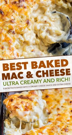 the best baked mac and cheese recipe is shown