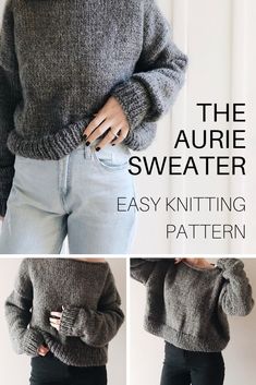 the sweater is easy to knit and looks great