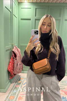 everyday outfits, simple outfits, crossbody bag, casual spring outfits Charlotte Collins, London Today, Aspinal Of London, Raffia Bag, Resort Collection, Casual Spring, Spring Outfits Casual, Full Grain Leather, Favorite Celebrities