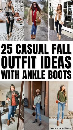 Boot Outfit Ideas Women, Cute Outfits With Ankle Boots, Fall Outfit With Ankle Boots, Fall Booties With Jeans, Short Boot Outfits Fall, Casual Fall Outfits With Boots, Ankle Boot Outfits Fall, Ladies Boots Outfit, Tan Ankle Boots Outfit Work