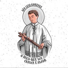 an image of a saint holding a crucifix with the words, so lies gonzolagg