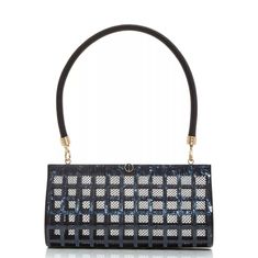 !!!! Removable Shoulder Strap - Is Missing!!! Dimensions: 9.5"W X 2.75"D X 4.75"H Clasp Frame Closure Windowpane Detailing Gold-Tone Hardware Logo At Front Unlined Acrylic; Trim: Polyurethane Never Used , With Tags Imported Black Rectangular Clutch With Top Carry Handle, Designer Black Square Clutch, Luxury Black Square Clutch, Black Square Evening Bag With Detachable Handle, Black Travel Clutch With Top Carry Handle, Black Clutch For Travel, Black Square Evening Bag, Black Clutch With Top Carry Handle For Shopping, Black Rectangular Evening Bag With Removable Pouch