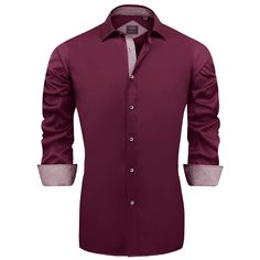 This men's long sleeve stretch cotton collar shirt is fashionable and classic.Made of high-quality stretch fabric.Whether for formal occasions or daily casual, it is a perfect choice. Size: 3XL.  Color: Red.  Gender: male.  Age Group: adult. Casual Dress Shirt Men, Mens Work Shirts, Business Dress Shirts, Tuxedo Shirt Men, Oxford Shirt Men, French Cuff Dress Shirts, Shirt Wrinkles, Solid Dress Shirt, Formal Shirt Dress