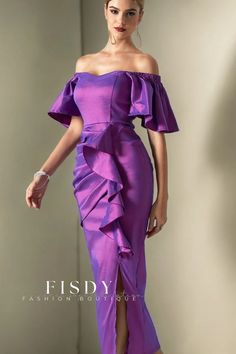 Fisdy - Vestido de fiesta ajustado vintage Square Neck Pattern, Fitted Party Dress, Evening Gowns With Sleeves, Fancy Dresses Long, Types Of Dresses, Neck Pattern, Fancy Dresses, Formal Dress, Square Neck