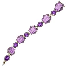 Goshwara Amethyst, Amethyst Lavender and Pink Sapphire Bracelet For Sale at 1stDibs | purple sapphire bracelet Luxury Purple Amethyst Gemstones, Luxury Yellow Gold Amethyst Bracelets, Luxury Lavender Jewelry With Gemstone Accents, Luxury Purple Jeweled Jewelry, Luxury Purple Stone Jewelry, Luxury Purple Jewelry With Stones, Luxury Amethyst Bracelets For Formal Occasions, Luxury Lavender Amethyst Jewelry, Luxury Amethyst Jubilee Bracelet