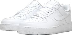 Classic White Low-top Nike Air Force 1, Casual White Nike Air Force 1 For Streetwear, White Nike Air Force 1 Casual Streetwear, Classic White High-top Nike Air Force 1, Classic White Nike Air Force 1 With Boost Midsole, Classic White Nike Air Force 1 For Streetwear, White Air Force 1, White Air Forces, White On White