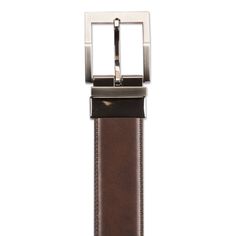 Compliment your modern ensemble with the men’s SWISSGEAR Reversible Contemporary Leather Belt. Made from smooth genuine leather, this long-lasting belt entails a single prong, frame style, lustrous satin-finish buckle. Wear it as a classic black belt or flip it to enhance your outfit with a chocolate accent, and hit the town. Modern Brown Belt Buckles For Business, Modern Brown Belt Buckle For Business, Modern Brown Belt For Business, Modern Brown Belt And Suspenders For Formal Wear, Modern Brown Belt For Formal Wear, Reversible Belt, Genuine Leather Belt, Buckle Belt, Black Belt