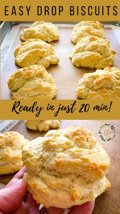 the recipe for easy drop biscuits is ready in just 20 minutes