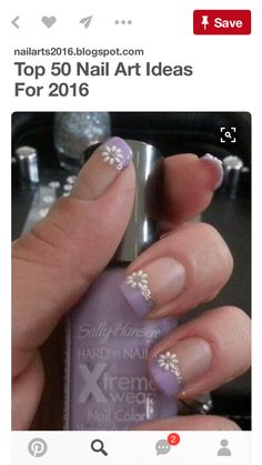 Purple Nail Art Designs, French Pedicure, Purple Nail Art, Easter Nail Designs, Fingernail Designs, Cute Spring Nails, Purple Nail, Spring Nail Art