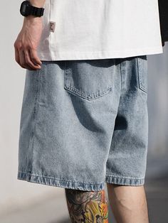 Style: Casual/Street/Basics/VintageFabric Content: CottonFit Type: Loose fitDescription: These staple denim shorts shaped to a skate-leg fit. features elasticated drawstring waist and functional pockets design. SIZE US UK EU HIPS (Inches) Outseam (Inches) M 40 40 48 40.16 21.65 L 42 42 50 41.73 22.05 XL 44 44 52 43.31 22.44 2XL 46 46 54 44.88 22.83 3XL 48 48 56 46.46 23.23 Loose Fit Denim, Suit Jumpsuit, Pockets Design, Cover Beachwear, Clubwear Dresses, Puffed Sleeves Dress, Striped Tie, Hot Dress, Jeans Dress