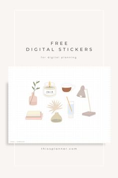 the free digital stickers are available for all kinds of items that can be used to decorate