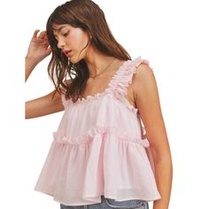 Fabulous describes our new women's pink gingham tank top.  You are gonig to love the... Spring Sleeveless Tank Top For Picnic, Casual Pink Ruffled Camisole, Casual Pink Camisole With Ruffles, Spring Gingham Sleeveless Top, Sleeveless Gingham Top For Spring, Sleeveless Ruffled Tops For Picnic, Sleeveless Gingham Tank Top For Spring, Pink Ruffled Straps Tank Top, Trendy Sleeveless Tops For Picnic