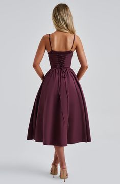 Make an entrance in Mariella, the party midi of your dreams this season. Super feminine and chic, this dress is truly an icon with a structured, corseted bodice that's boned to cinch your waist and contrasted by a full, voluminous skirt. 



Colour: Cherry Lacquer.

Non stretch cotton blend fabric.

Fully lined.

Corseted bodice that's boned to cinch your waist.

Full, voluminous skirt.

Lace up back.

Adjustable straps. Invisible zipper.

Midi length.

 Size: XS, S, M, L, XL, XXL Cherry Lacquer, Voluminous Skirt, Loungewear Dresses, Cherry Dress, Maxi Dress Sale, Formal Party, Invisible Zipper, Playsuit Jumpsuit, Stretch Cotton