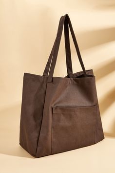 Carry your essentials in style with our Coffee Brown Woven Tote. This spacious and durable tote features a rich coffee brown hue and a classic woven design, making it perfect for everyday use or beach outings. Product code: CAC12F4H006HH Features:  Material: 100%POLYESTER. Everyday Brown Canvas Bag With Double Handle, Brown Canvas Bag With Double Handle For Everyday, Brown Double Handle Canvas Bag For Everyday, Casual Brown Canvas Shoulder Bag, Casual Brown Canvas Bag, Casual Brown Canvas Bag For Daily Use, Casual Brown Cotton Canvas Bag, Trendy Brown Canvas Bag With Large Capacity, Brown Double Handle Canvas Bag With Pockets