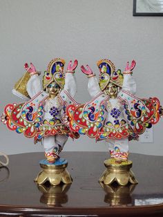 Gour Nitai Dress, Gaur Nitai Deities Dress, Gaura Nitai Outfits, Gour Nitai, Krishna Jagannath, Deity Clothes, Gaura Nitai, Laddu Gopal Dresses, Dancing Drawings