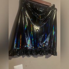 Beautiful Super Sexy Skirt Pu Leather Never Used Rave Style Mini Skirt For Night Out, Black Rave Bottoms For Night Out, Black Rave Party Bottoms, Rave Mini Skirt For Night Out, Fitted Rave Mini Skirt For Night Out, Black Color, Pu Leather, Womens Skirt, Womens Sizes