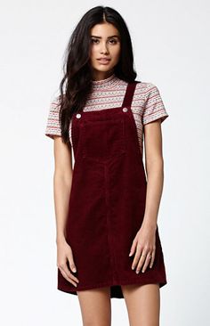 Cord Pinafore Dress, Corduroy Pinafore Dress, Look Fashion, Pacsun