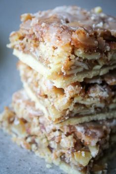 a stack of cookies sitting on top of a table