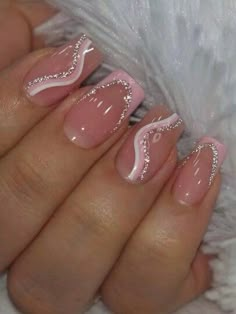 Nail Salon Design, Girly Acrylic, Fancy Nails Designs, Simple Gel Nails, Valentine Nails, Summery Nails, French Tip Acrylic Nails, Girly Acrylic Nails